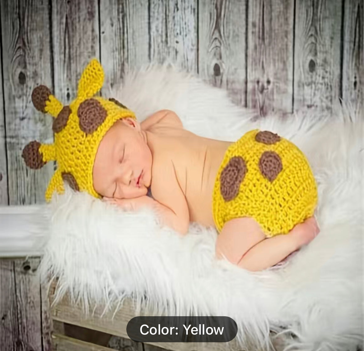 Giraffe baby photo prop